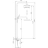 Душевая стойка со смесителем FRAP H84-9 F2484-9 оружейная сталь